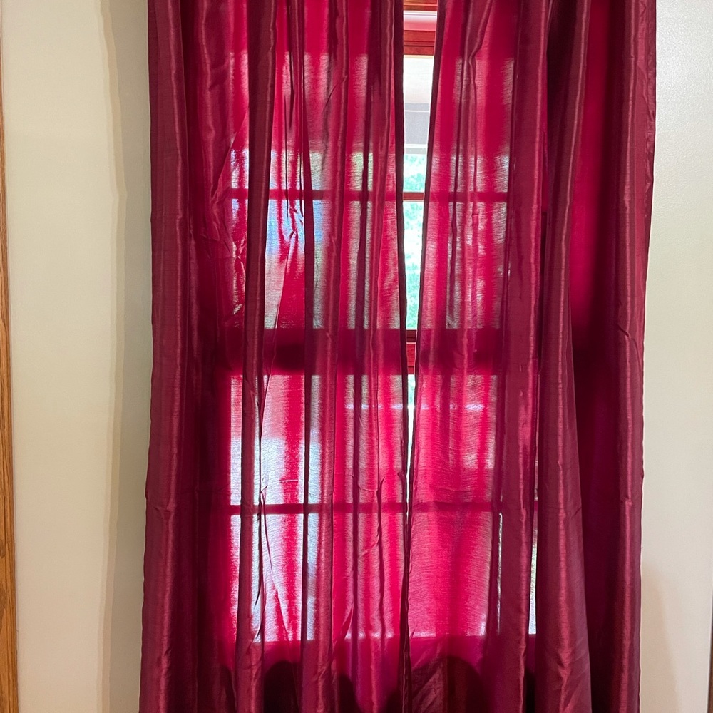 Wine colored curtain panels - 4 each
